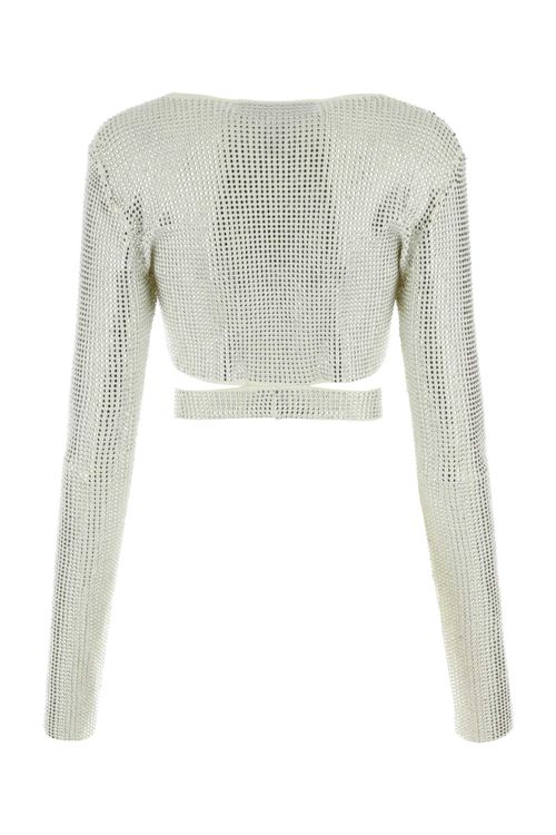 ANDREĀDAMO Embellished Viscose Blend Top