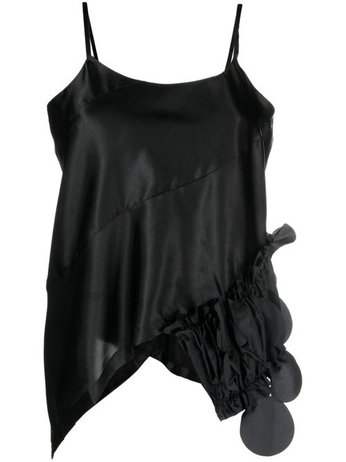 Satin asymmetric top - Black