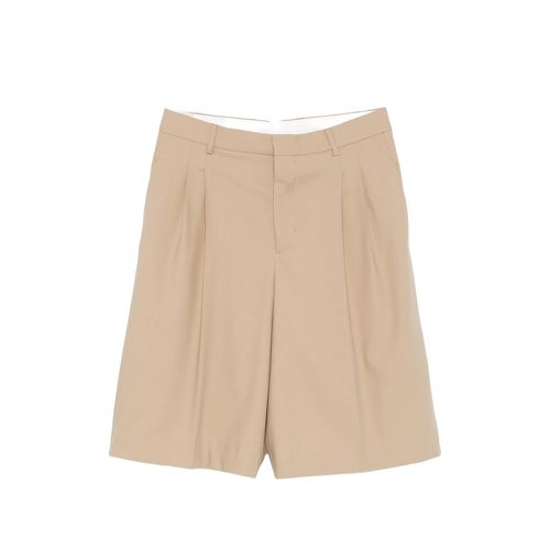 Wide Leg Pleated Shorts