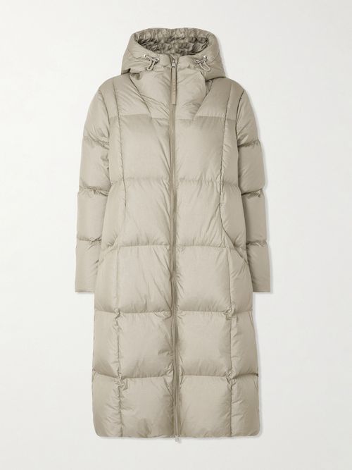 Katya Hooded Quilted Metallic Crinkled-shell Down Coat - Brown