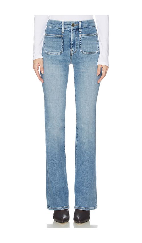 Good American Good Legs Flare Jeans in Blue. 10. Also , 16, 18, 20