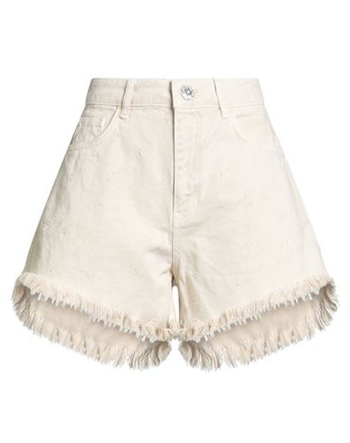 Jeans Woman Denim shorts Ivory Size L Cotton