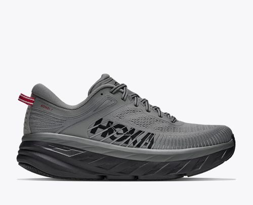 HOKA Men's Bondi 7 Shoes in Asteroid/Black