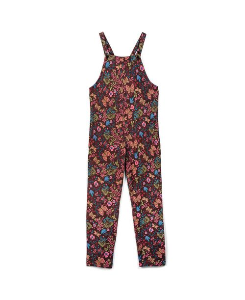 Girls Fair Trade Organic Cotton Jumpsuit One-Piece Romper - Flower child