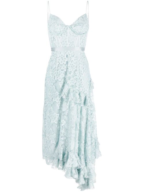 Melora asymmetric lace dress - Blue