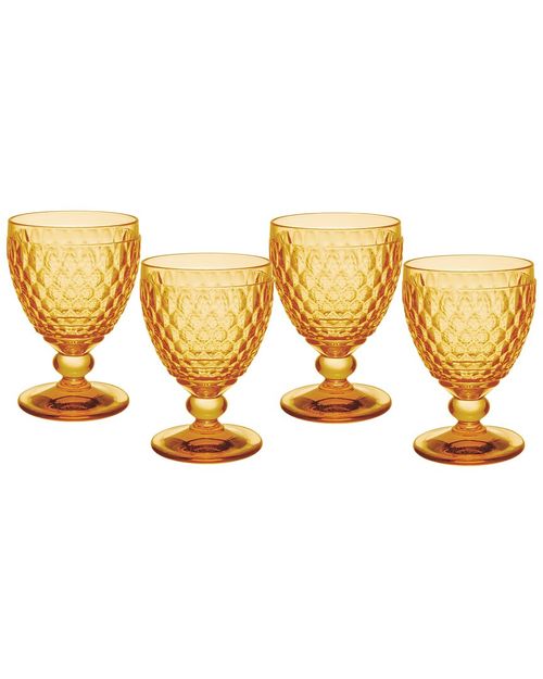 Set of 4 Boston Saffron Water Goblets