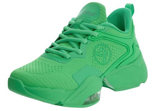 ZUMBA Shoes for Women, Air Stomp Remix II - Green Workout Shoes for Women, Gym or Dance Sneakers, Enhanced Comfort, Arch Support, Breathable Mesh, Durable & Impact-Absorbing