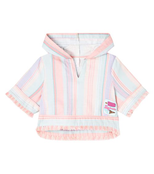 Cascadian striped hooded top
