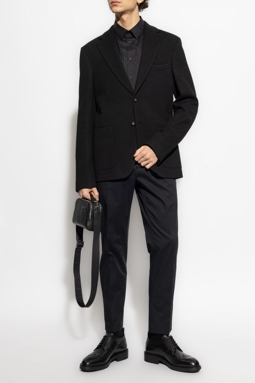 Blazer With Wool Finish, Men's, Black