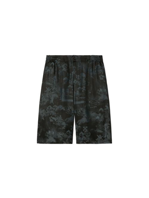 Black Jacquard Fresco Bowling Shorts