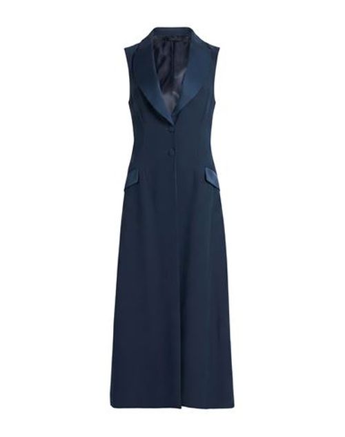 Woman Overcoat & Trench Coat Midnight blue Size 10 Polyester