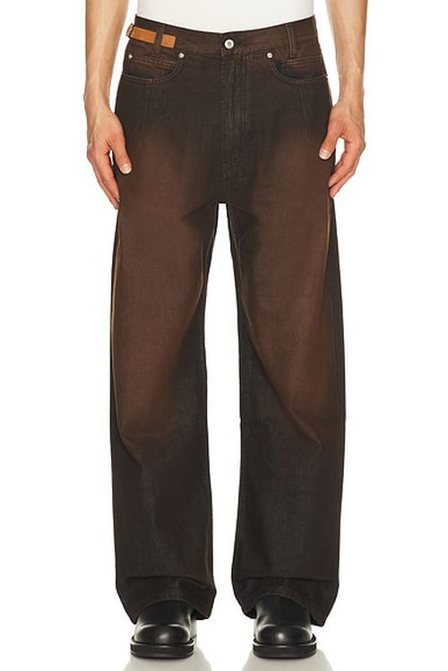 Kody Phillips Straight Leg Traveler Jean in Brown - Brown. 32 also