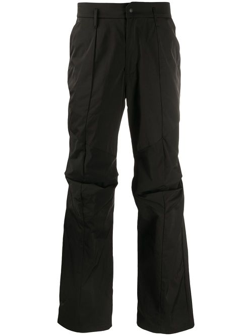 Panelled straight-leg trousers - Black