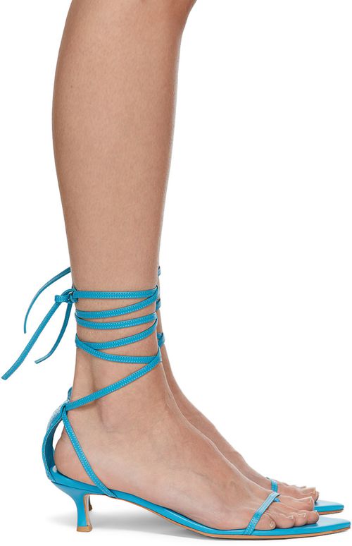 Blue the VOLON lace-up heel sandals
