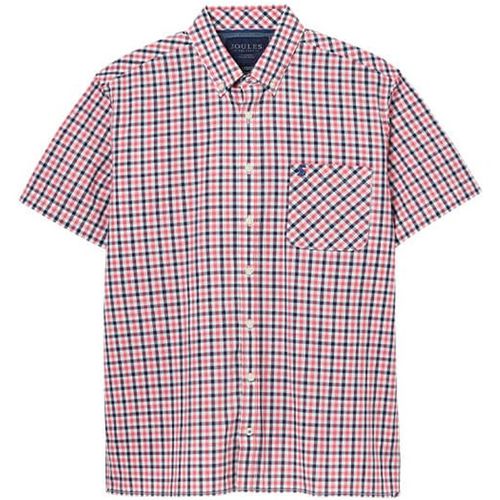 Joules Mens Pink Navy Gingham Wilson Short Sleeve Check Shirt Size S