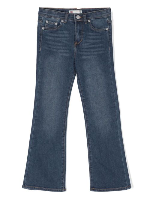 Mid-rise straight-leg jeans - Blue