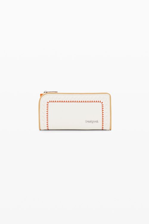 L wallet with topstitching