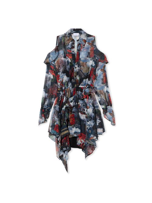 World Paint Geo Romantic Dress - Female Dresses Multicolor