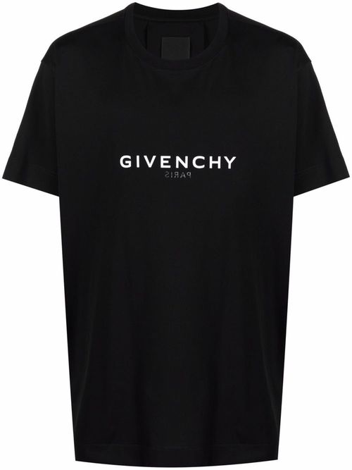 Givenchy Reverse Paris Logo Print Oversized T-Shirt in Black - Black