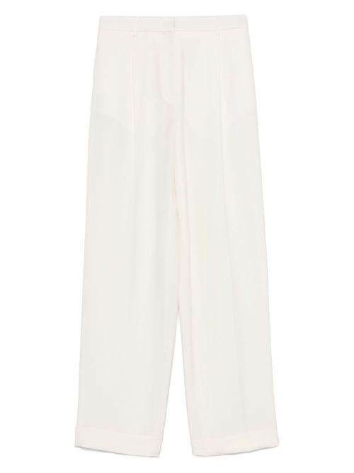 A.M.G. pleat-detailed trousers - White