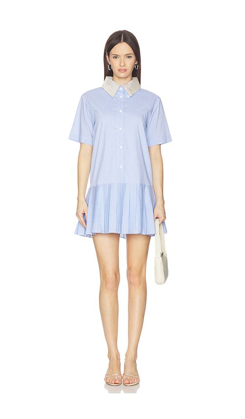 Maude Club Dalton Dress in Blue. L. Also in M