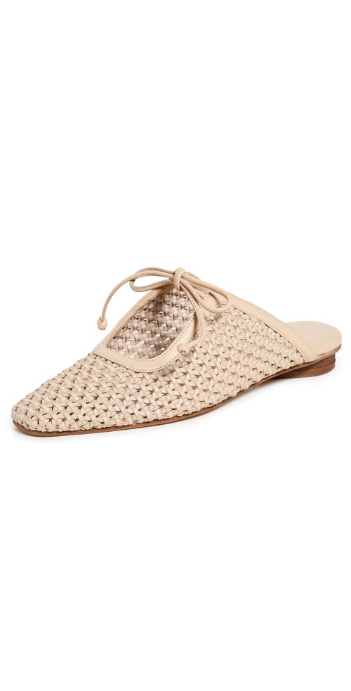 Ramio Basketweave Mules Vanilla