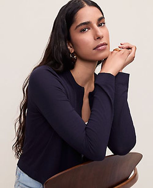 Ann Taylor Petite Open Crop Cardigan