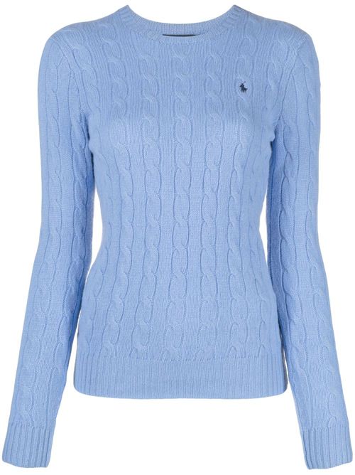 Polo Pony cable-knit jumper - Blue