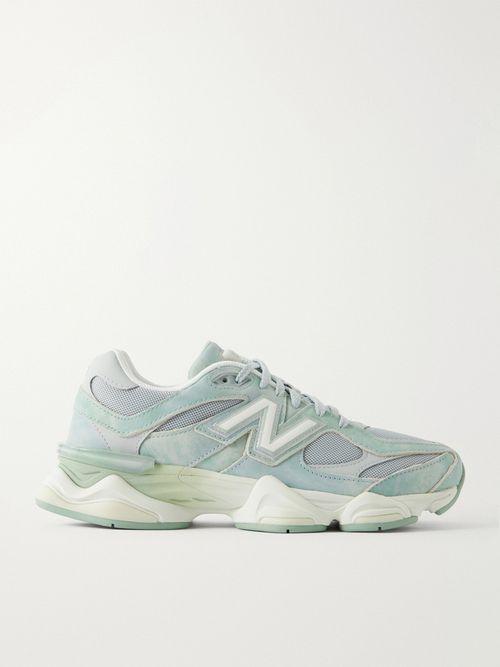 9060 Suede-trimmed Sneakers - Green