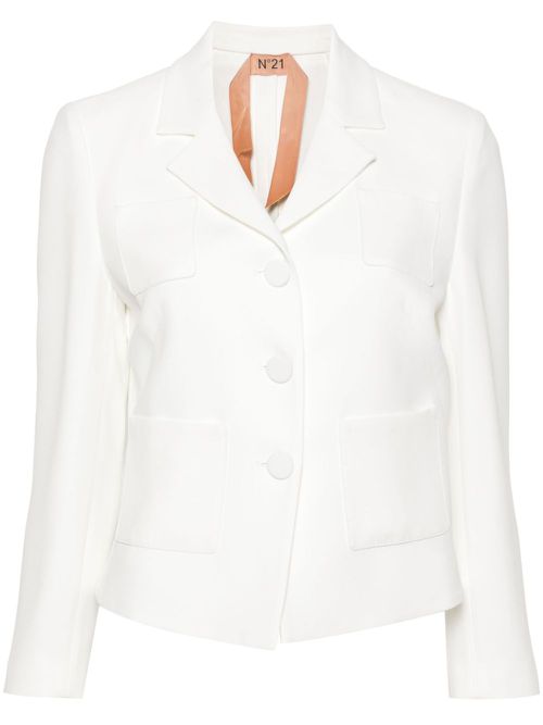 Single-breasted blazer - White