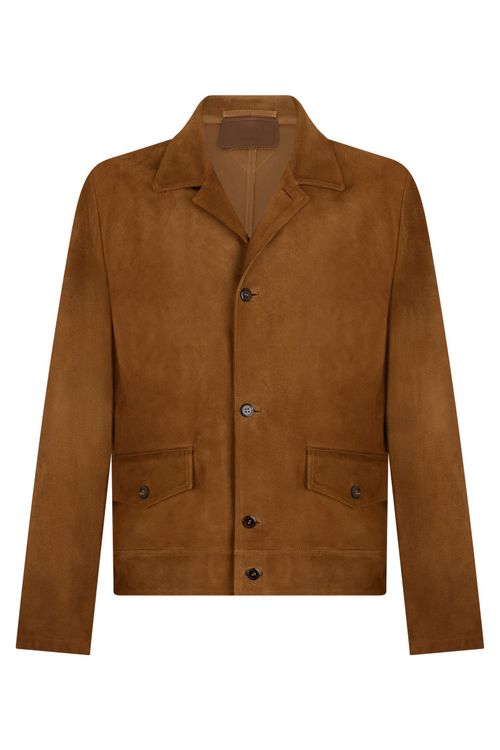 Brown Notched Lapel Jacket