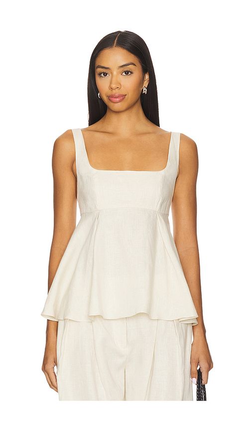 FAITHFULL THE BRAND Ellie Top in Ecru. XL also in L, M