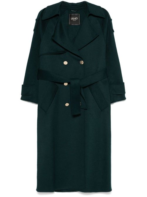 Double-breasted trench coat - Green