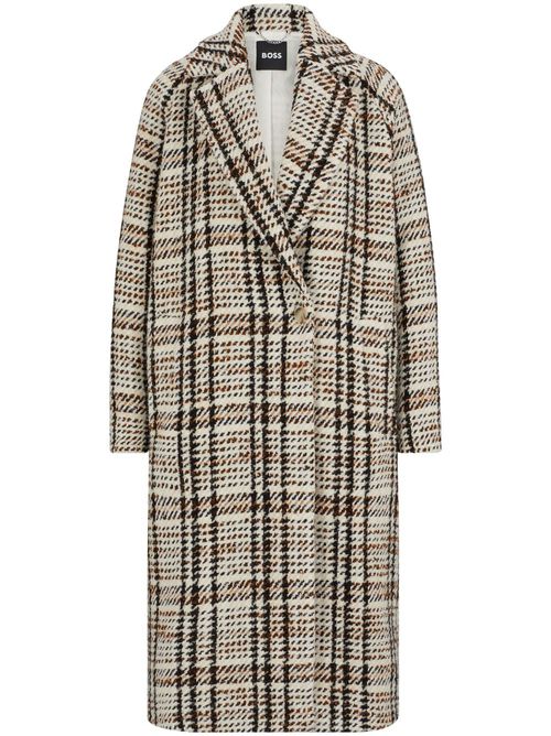 Check-pattern coat - Neutrals