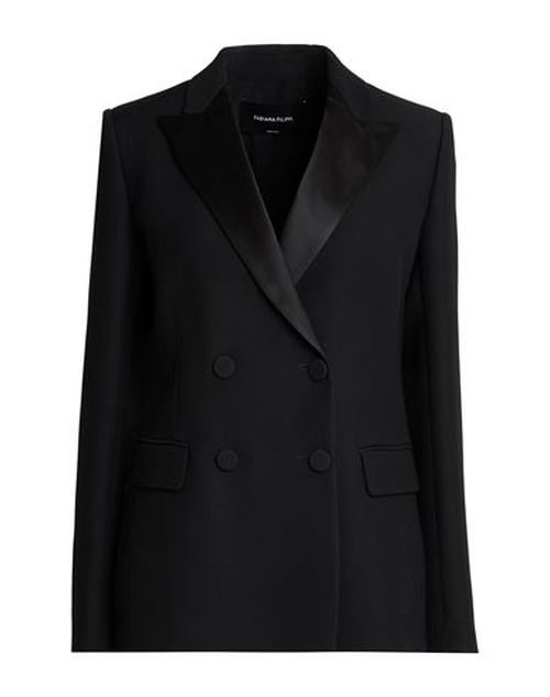 Woman Blazer Black Size 6 Wool, Silk, Viscose