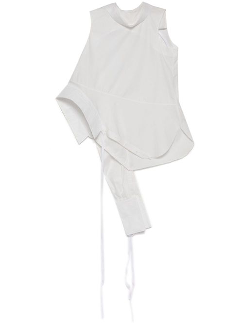 Panelled tank top - White