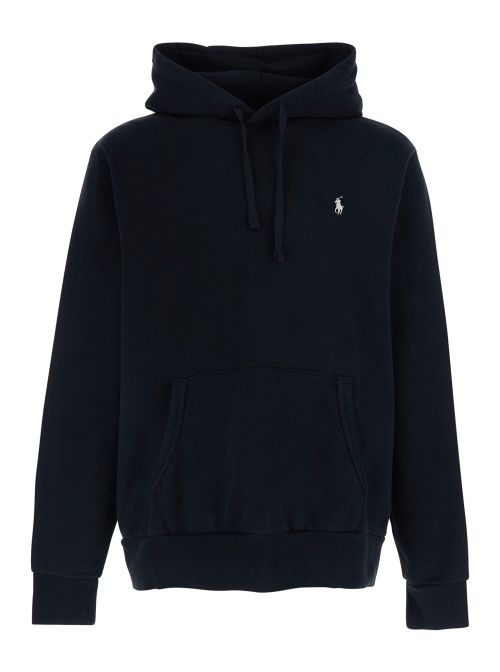 Pony Logo Hoodie Sweatshirt — Black