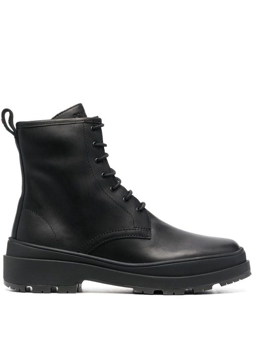 Lace-up leather boots - Black