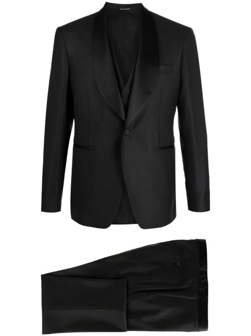 Black Single-breasted three-piece suit