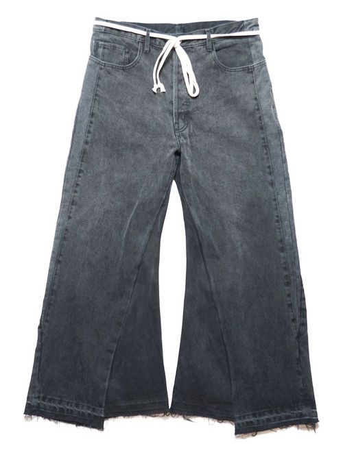 Cotton wide-leg jeans - Blue