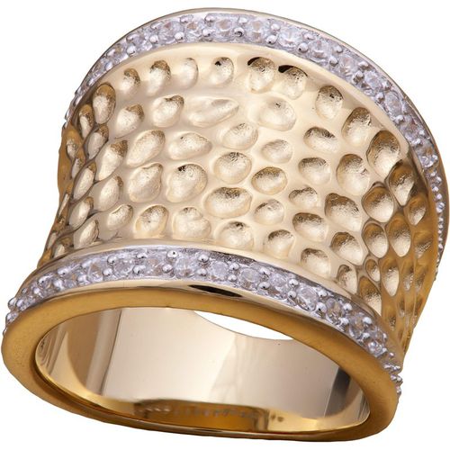 Orphelia WoMens 925 Sterling Silver Ring - Gold ZR-3600-GOLD - Size L