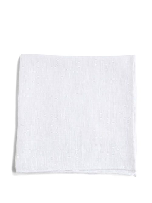 Linen pocket square - White