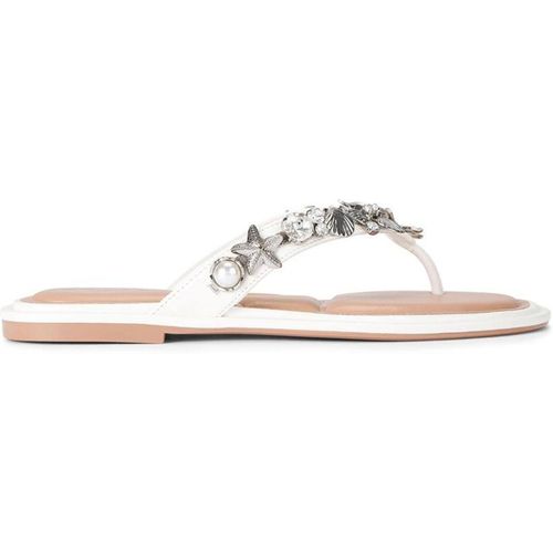 Carvela 'marina Flat Sandal' Sandals In White