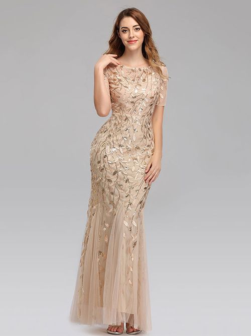 Mermaid Prom Dresses hort leeves Birthday emi Formal Maxi Dre
