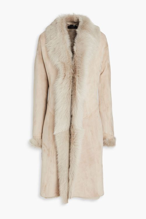 Reversible shearling coat