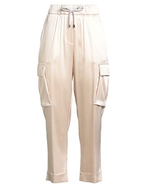 Woman Pants Cream Size 6 Viscose, Acetate, Elastane