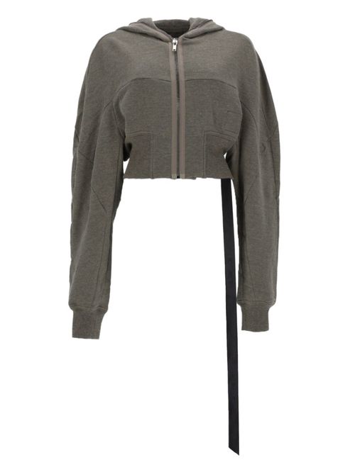 Grey Solid Hood Sweatshirt