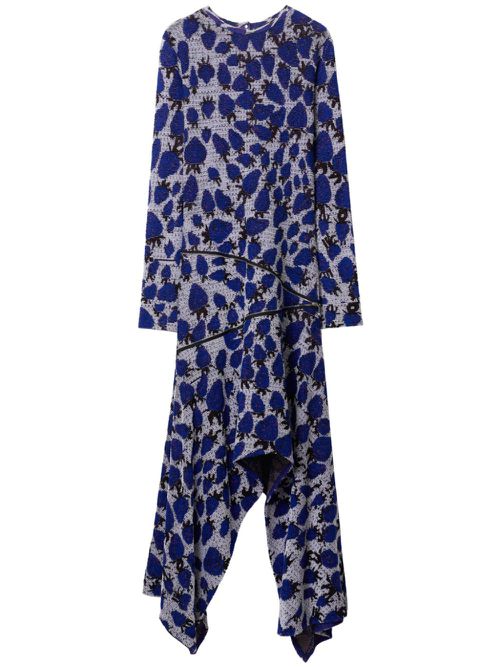 Strawberry jacquard dress - Blue