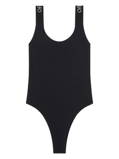 Logo-band swimsuit - Black