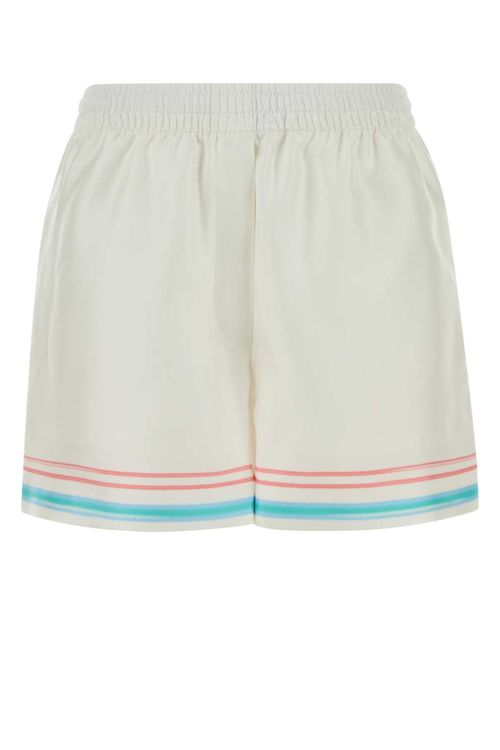 Silk Shorts — White